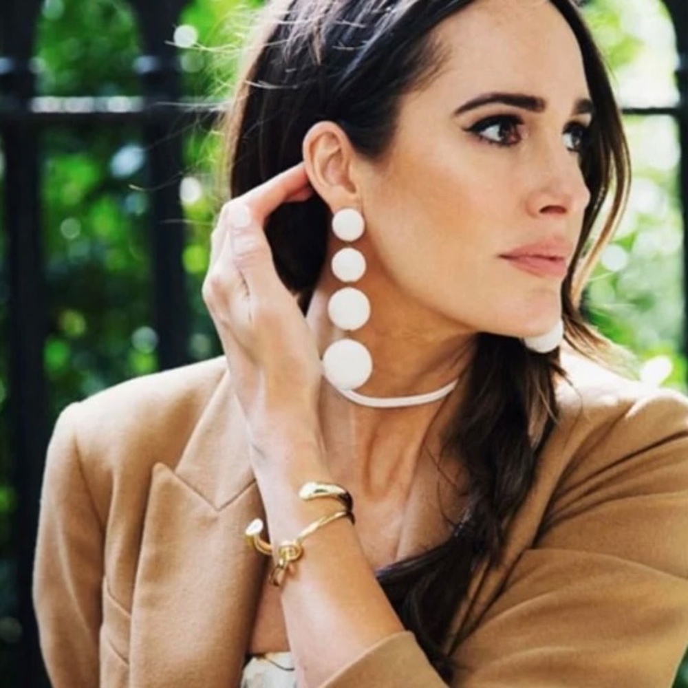 Rebecca de Ravenel Classic Soft White  Corded Four Drop Earrings